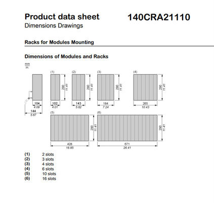 Κβαντική διεπαφή TSX πτώσης PLC 140CRA21110 DIO ΣΝΑΙΝΤΕΡ TSX Modicon