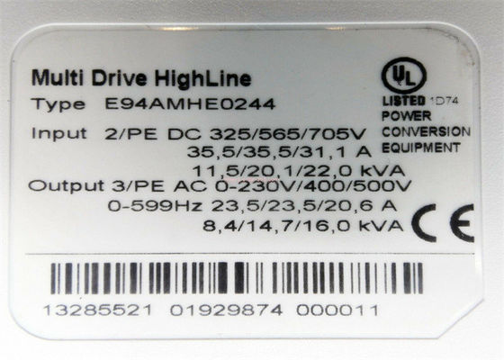 ΣΕΡΒΟ DRIVE 9400 ΣΕΙΡΆ 325/565/705 συνεχές ρεύμα 11.5-22 KV αναστροφέων συχνότητας Lenze E94AMHE0244 μεταβλητό Β