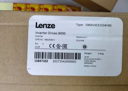 Αναστροφέας 50hz συχνότητας μηχανών E84AVSCE1534VB0 LENZE στο εναλλασσόμενο ρεύμα 400V 500V 60hz 15kw 3/PE