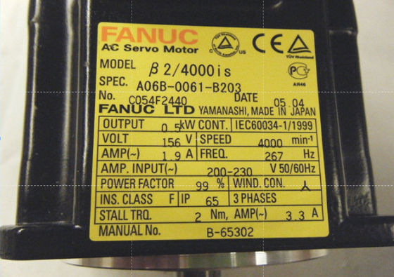 Σερβο μηχανή A06B-0061-B203 μηχανών της Γερμανίας FANUCAC Cnc