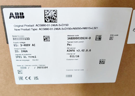 ACS880-01-246A-3+D150+L501+N5050 Drive 132KW εναλλασσόμενου ρεύματος χαμηλής τάσης αναστροφέων ACS880 συχνότητας