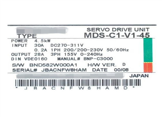 MELSERVO το σερβο Drive MD-c1-v1-45 εναλλασσόμενου ρεύματος Mitsubishi αντικαθιστά το ΝΈΟ όρο MD-β-v1-45