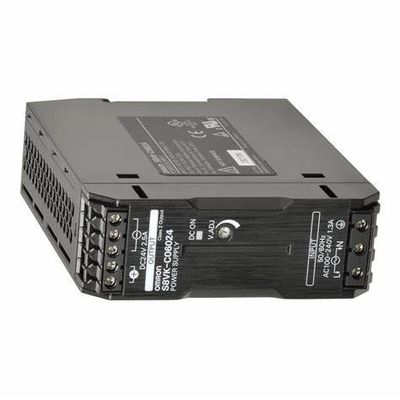 Εσωκλειόμενη DIN σειρά ραγών 60W S8VK παροχής ηλεκτρικού ρεύματος ρεύμα-συνεχές ρεύμα OMRON S8VK-C06024 24V 2.5A 85-264V