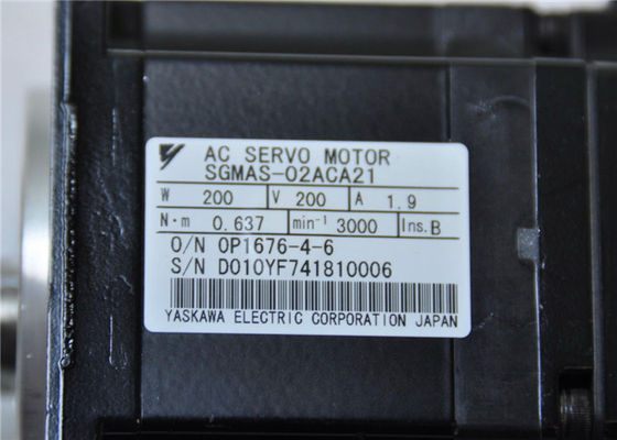 Σίγμα ΙΙ ΣΕΡΒΟ ΜΗΧΑΝΉ 200W 1.9A 0.637N.m YASKAWA SGMAH εναλλασσόμενου ρεύματος sgmas-02ACA21