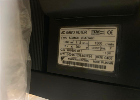 Βιομηχανική σερβο μηχανή sgmgh-20ACA4C εναλλασσόμενου ρεύματος Yaskawa 11.5N.m 16.7A 200V σερβο μηχανών