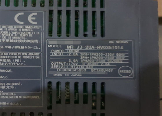Της Mitsubishi Electric ΣΕΡΒΟ DRIVE εναλλασσόμενου ρεύματος ενισχυτών κ.-j3-20a-RV035T014 400W 2.6A βιομηχανικό