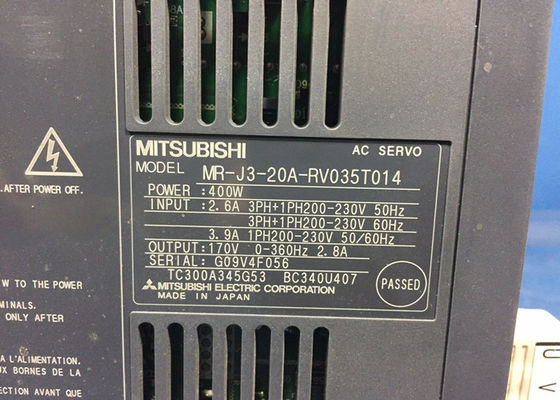 Της Mitsubishi Electric ΣΕΡΒΟ DRIVE εναλλασσόμενου ρεύματος ενισχυτών κ.-j3-20a-RV035T014 400W 2.6A βιομηχανικό