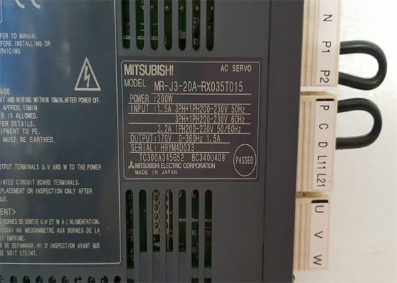 200W της MITSUBISHI κ.-j3-20a-RX035T015 εναλλασσόμενου ρεύματος σερβο παραγωγή 170V DRIVE ενισχυτών 1.5A βιομηχανική