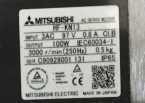 Βιομηχανική σερβο μηχανή HF-KN13 100W 3AV 0.8A της Mitsubishi Electric κανένα ηλεκτρομαγνητικό φρένο