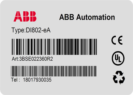 ABB DI802 3BSE022360R1 S800L I/O ενότητα εισαγωγής ενότητας DI802-eA 3BSE022364R2 ψηφιακή