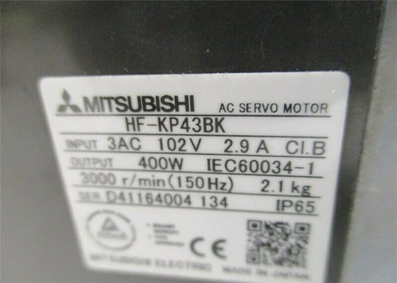 Βιομηχανική σερβο μηχανή HF-KP43BK 400W 102V 3000RPM ράβοντας μηχανών της Mitsubishi νέα στο απόθεμα