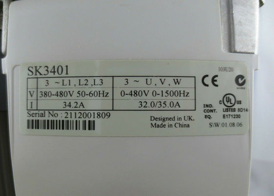 DRIVE 460VAC 25HP εναλλασσόμενου ρεύματος του SK ΔΙΟΙΚΗΤΏΝ ΤΕΧΝΙΚΏΝ ΕΛΈΓΧΟΥ αναστροφέων SK3401 15KW Nidec EMERSON