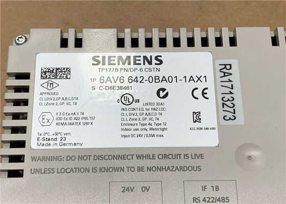 6AV6642-0BA01-1AX1 επίδειξη χρώματος Siemens SIMATIC TP177B 6» PN/DP STN 256