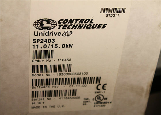 Καθολικό Drive SP2403 11.0/15.0kW Unidrive 20HP 380-480AC 29A εναλλασσόμενου ρεύματος τεχνικών ελέγχου Nidec