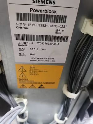 Το συνεχές ρεύμα Siemens 6SL3352-1AE35-0AA1 510-750 Β, 490 μια ενότητα 3 μηχανών φάσεις χρωμάτισε τις ενότητες