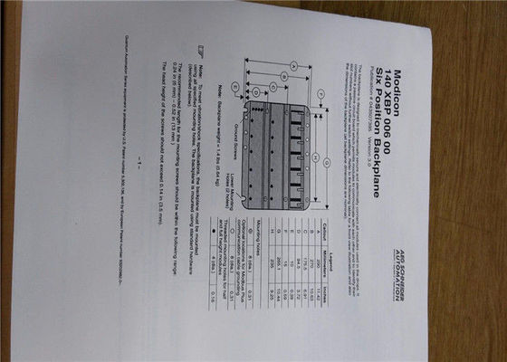 140XBP00600 Schneider Backplane 6 Slot Επαναχρεωτική μονάδα τροφοδοσίας ρεύματος Επαναχρεωτική μονάδα διόδου Y