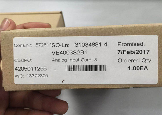 Αναλογική κάρτα VE4003S2B1, 8 CH, 4-20mA, ΑΡΣΕΝΙΚΌ ΕΛΆΦΙ, ΣΕΙΡΆ 2 εισαγωγής του EMERSON DELTAV ΝΈΑ