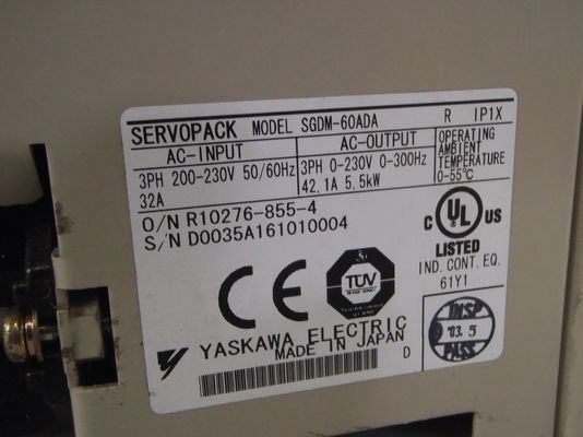 Σερβο Drive εναλλασσόμενου ρεύματος sgdm-60ADA Yaskawa βιομηχανικό ηλεκτρικό ServoPack 5.5KW