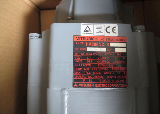 3.5KW βιομηχανική ΝΈΑ αρχική ταχύτητα 2000r/min της Mitsubishi ha200nc-s σερβο μηχανών