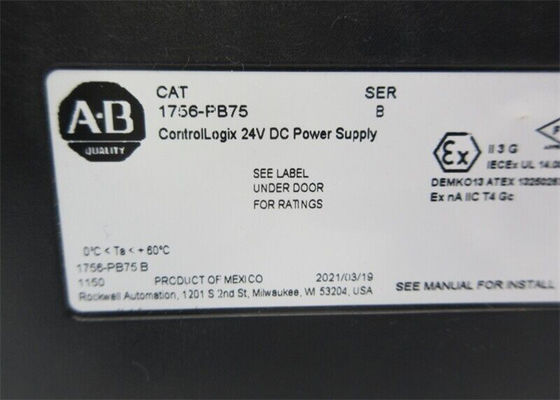 1756-PB75 Άλλεν-Bradley 95 W εισήγαγε 24 DCControlLogix ηλεκτρικού ρεύματος ψηφιακής Ι Ο βολτ ενότητας παροχής