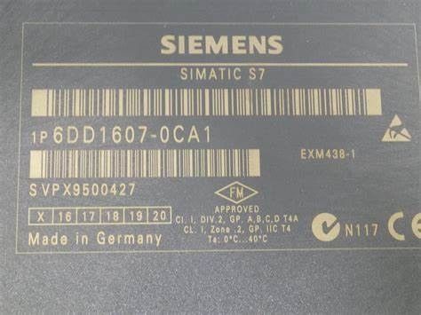 I/O επέκταση 438-1 Siemens 6DD1607-0CA1 EXM για FM 458 αναλογικά αποτελέσματα δεκαεξάμπιτο EXM 4x