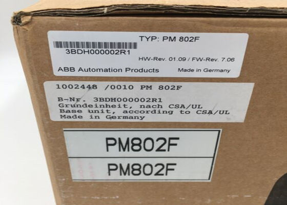 Μονάδα βάσεων ενότητας AC800F ΠΑΡΑΚΑΛΏ SPS 3BDH000002R1 ΚΜΕ ελέγχου ελεγκτών PM802F τομέων ABB