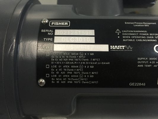 DLC3010 Fihser HART 249W Ψηφιακός ελεγκτής επιπέδου 12 ~ 30V DC