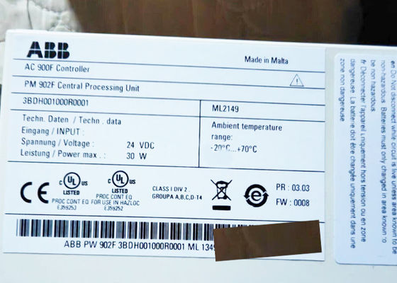 3BDH001000R0001 CPU Μονάδα PM 902F ABB AC900F Μονάδα Κεντρικών Μονάδων