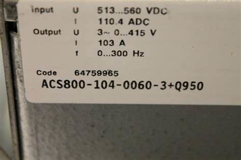 ACS800-104-0125-3+Q950 Abb Μετατροπέας συχνοτήτων 400V 25 kVA / + AGPS-01 34 kg
