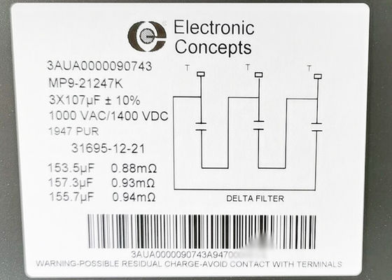 3AUA0000090743 107UF/1000VAC ΚΑΠΑΣΙΤΑΡΙΣΜΟΣ ΦΙΛΜΑΤΙΚΟΥ MP9-21247K