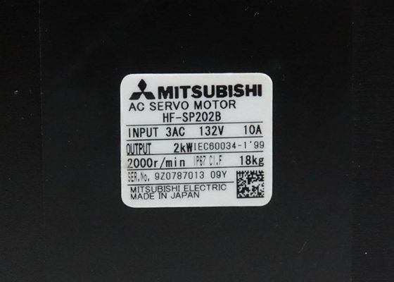 Mitsubishi 2kW 400V AC Servo κινητήρας HF-SP202B με φρένο ΝΕΟ σε απόθεμα
