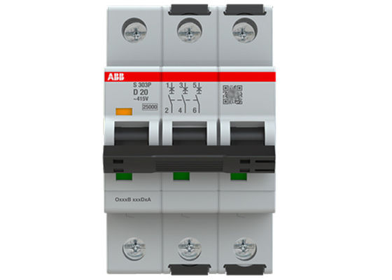 2CDS383001R0201 S303P-D20 Μικροσκοπικοί διακόπτες κυκλωμάτων MCBs 3P 20A