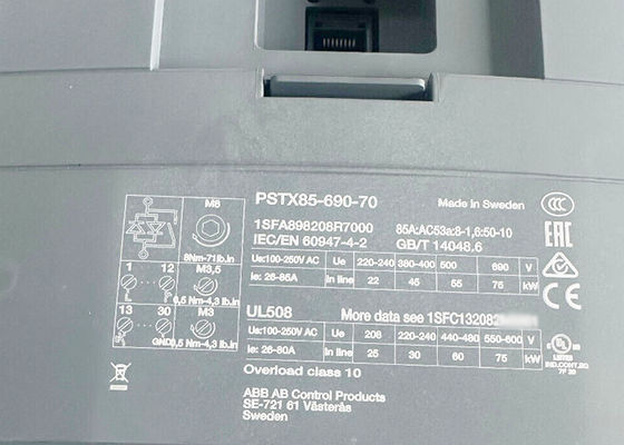PSTX85-690-70 1SFA898208R7000 PSTX Softstarter 85A 208~690VAC Νέο