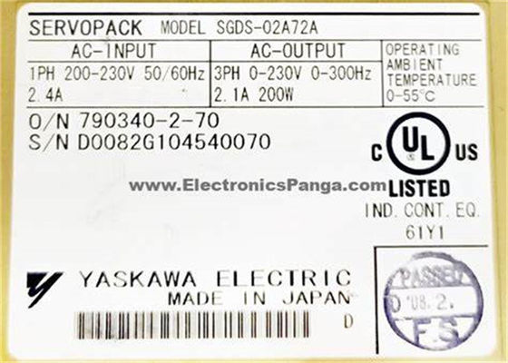 Yaskawa SGDS-02A72A 200-230V Σερβοκινητήρες τάσης