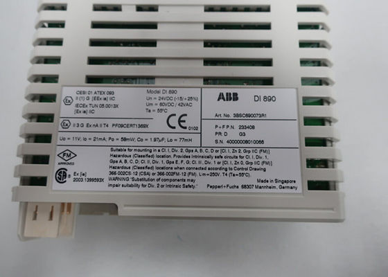 ABB DI890 3BSC690073R1 Εσωτερική διεπαφή ασφάλειας Μεμονωμένα γαλβανικά απομονωμένα κανάλια