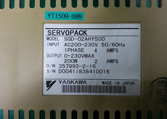 SGD-02AHY500 Yaskawa AC Servo Motor Drive ολοκαίνουργιο πρωτότυπο