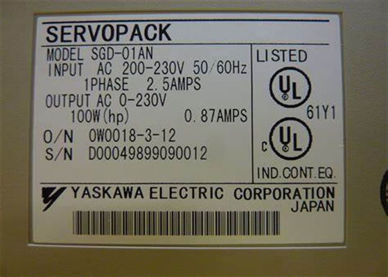 Ετικέτα Yaskawa SGD-01AN AC Servo Drives Νέο Servopack Αρχικό
