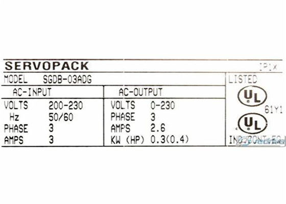 Η Yaskawa SGDB-03ADG Sigma Servo Drives είναι ολοκαίνουργια, αρχική σε κουτί.