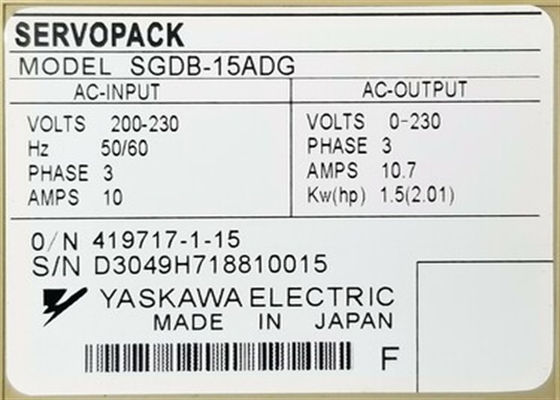 Yaskawa Βιομηχανική Σερβοκίνηση SGDB-15ADG Πλαίσιο καινούριος