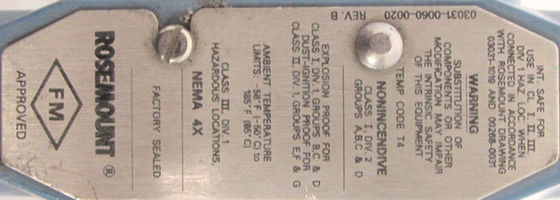 ROSEMOUNT 3051CG4A22A1AB4K5 Μεταδότης πίεσης 300PSI 10,5-55V-DC