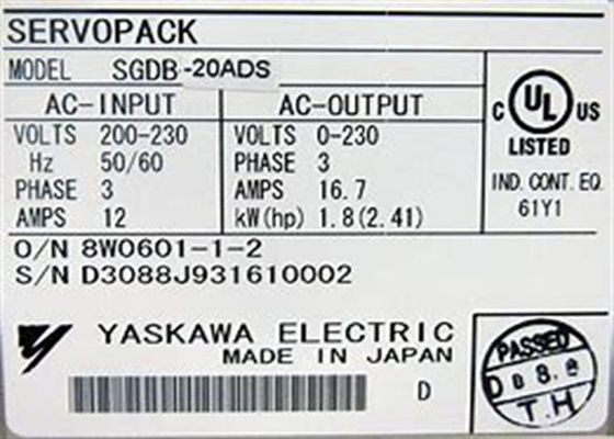 Νέα Yaskawa SGDB-20ADS Βιομηχανικά Servo Drive ολοκαίνουργια σε κουτί