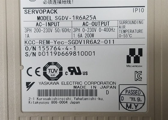 Η Yaskawa SGDV-1R6A25A 200v AC Servo Drives ολοκαίνουργιο αρχικό κουτί