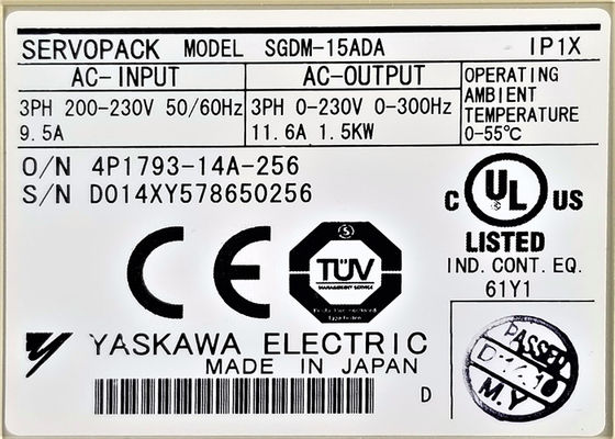 Η Yaskawa SGDM-15ADA 200V AC Servo Drives είναι ολοκαίνουργια στο αρχικό κουτί.