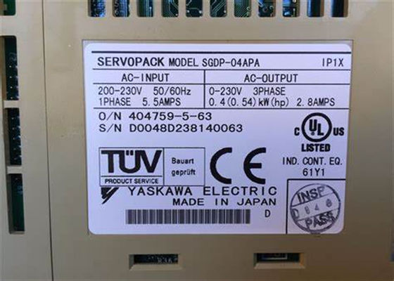 Yaskawa SGDP-04APA AC Servo Drives ολοκαίνουργια βιομηχανία πρωτότυπο