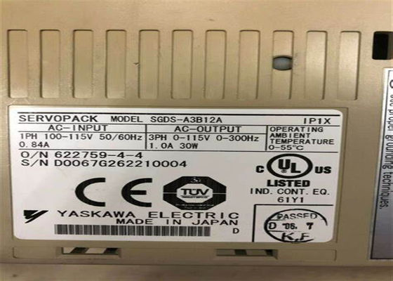Η Yaskawa 0.03W Servo Drives SGDS-A3B12A ολοκαίνουργιο αρχικό κουτί