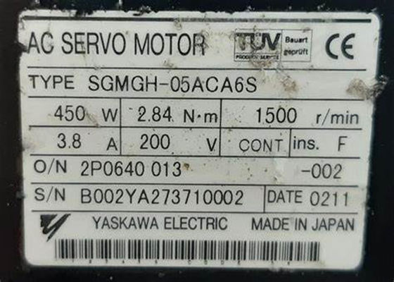 Yaskawa SGMGH-05ACA6S 0.45kw AC Servo Motor Πλαίσιο καινούριος
