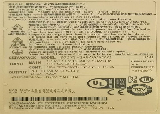Η Yaskawa SGD7S-2R8A00A002 200V AC Servo Drives ολοκαίνουργια σε κουτί