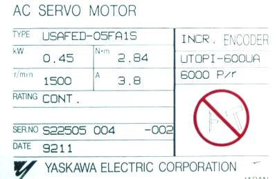500W Σερβοκινητήρας Brand New Yaskawa USAFED-05FA1S Βιομηχανικό πεδίο