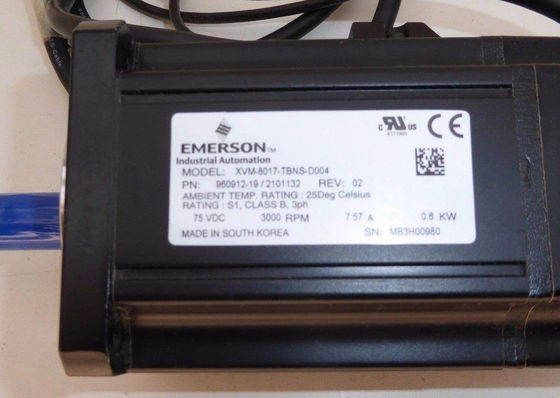 0.6 KW Servo Motor Emerson XVM-8017-TBNS-D004 Βιομηχανικό πεδίο