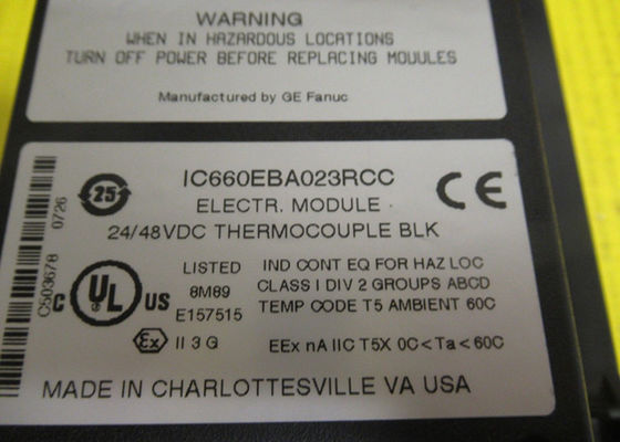 GE Fanuc IC660BBA023 6 κυκλώματα εισόδου, 24 έως 48 Volt DC ισχύος μπλοκ, -25 mV έως 150 mV μέτρησης τάσης